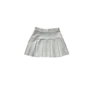 White Pleated Mini Skirt